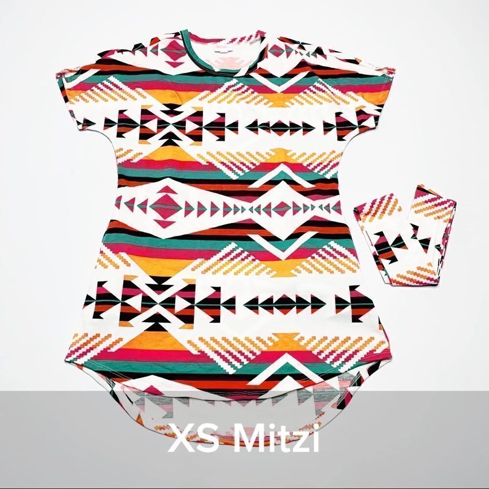 Lularoe Mitzi Tunic Top Aztec Print - Size XS